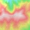 Topografische kaart Zalama, hoogte, reliëf
