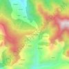 Topografische kaart Nona Thach, hoogte, reliëf