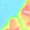 Topografische kaart las mellizas, hoogte, reliëf