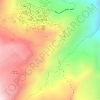 Topografische kaart Moserrate, hoogte, reliëf