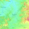 Topografische kaart Bhadravathi, hoogte, reliëf