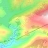 Topografische kaart Las Rentas, hoogte, reliëf