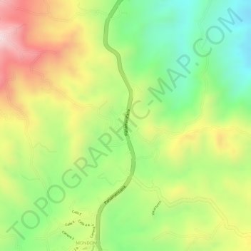 Topografische kaart EL LLANITO, hoogte, reliëf