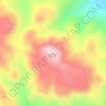Topografische kaart Cerro Polques, hoogte, reliëf