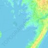 Topografische kaart Janes Island, hoogte, reliëf