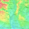 Topografische kaart Uxbridge, hoogte, reliëf