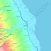 Topografische kaart Aloran, hoogte, reliëf