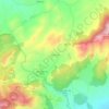 Topografische kaart Las Casicas, hoogte, reliëf