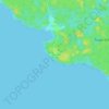 Topografische kaart Gondia, hoogte, reliëf