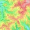 Topografische kaart Überasbach, hoogte, reliëf