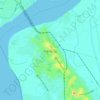 Topografische kaart Thanlyin, hoogte, reliëf