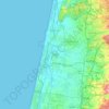 Topografische kaart Hadera, hoogte, reliëf