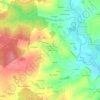 Topografische kaart Tréleau, hoogte, reliëf