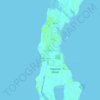 Topografische kaart Tilghman Island, hoogte, reliëf