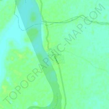 Topografische kaart Guaimaro, hoogte, reliëf