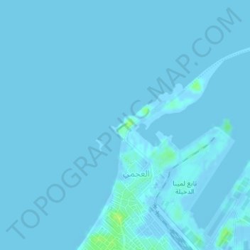 Topografische kaart Tabyet Agami al Qibliya, hoogte, reliëf