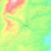 Topografische kaart La Gorgona, hoogte, reliëf