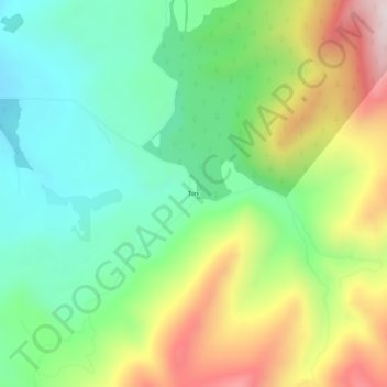 Topografische kaart Turk, hoogte, reliëf