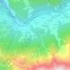 Topografische kaart Les Gens, hoogte, reliëf