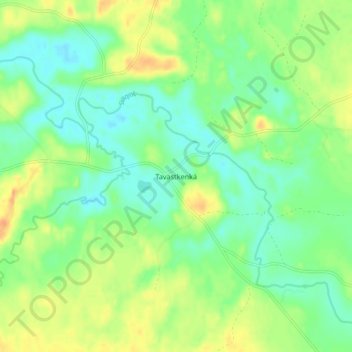Topografische kaart Tavastkenkä, hoogte, reliëf