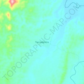Topografische kaart Tierradentro, hoogte, reliëf