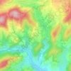 Topografische kaart Blanchard, hoogte, reliëf