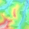Topografische kaart La Peña de Moncó, hoogte, reliëf