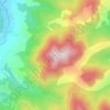 Topografische kaart Zanik, hoogte, reliëf