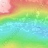 Topografische kaart Uvdal, hoogte, reliëf