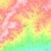 Topografische kaart الباب, hoogte, reliëf