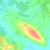 Topografische kaart Le Treuil, hoogte, reliëf