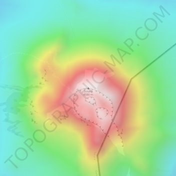 Topografische kaart Sotará, hoogte, reliëf