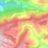 Topografische kaart Freixa, hoogte, reliëf