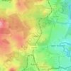 Topografische kaart Trojany, hoogte, reliëf