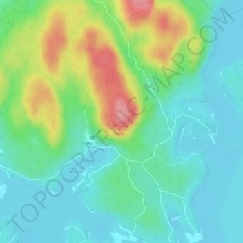 Topografische kaart Neitvuori, hoogte, reliëf