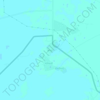 Topografische kaart Dhordo, hoogte, reliëf