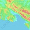 Topografische kaart Novorossiisk, hoogte, reliëf