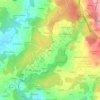 Topografische kaart Lamas, hoogte, reliëf