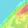 Topografische kaart Oxenden, hoogte, reliëf