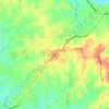 Topografische kaart Pulong Yantok, hoogte, reliëf