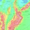 Topografische kaart Santander, hoogte, reliëf