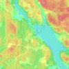 Topografische kaart Laxne, hoogte, reliëf