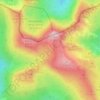 Topografische kaart Fuentes del Duero, hoogte, reliëf