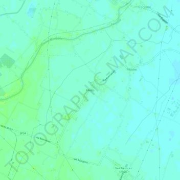 Topografische kaart Filetto, hoogte, reliëf