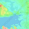 Topografische kaart Galway, hoogte, reliëf