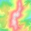 Topografische kaart Pico los Gargalois, hoogte, reliëf