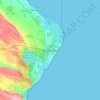 Topografische kaart Punta Cana, hoogte, reliëf
