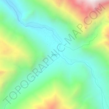 Topografische kaart Bathi, hoogte, reliëf