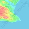 Topografische kaart Port Elizabeth, hoogte, reliëf
