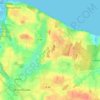 Topografische kaart Kiekut, hoogte, reliëf